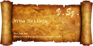 Vrba Szilvia névjegykártya